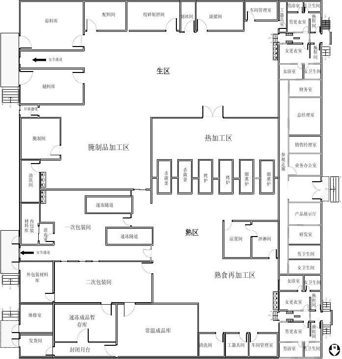 食品净化车间布局图